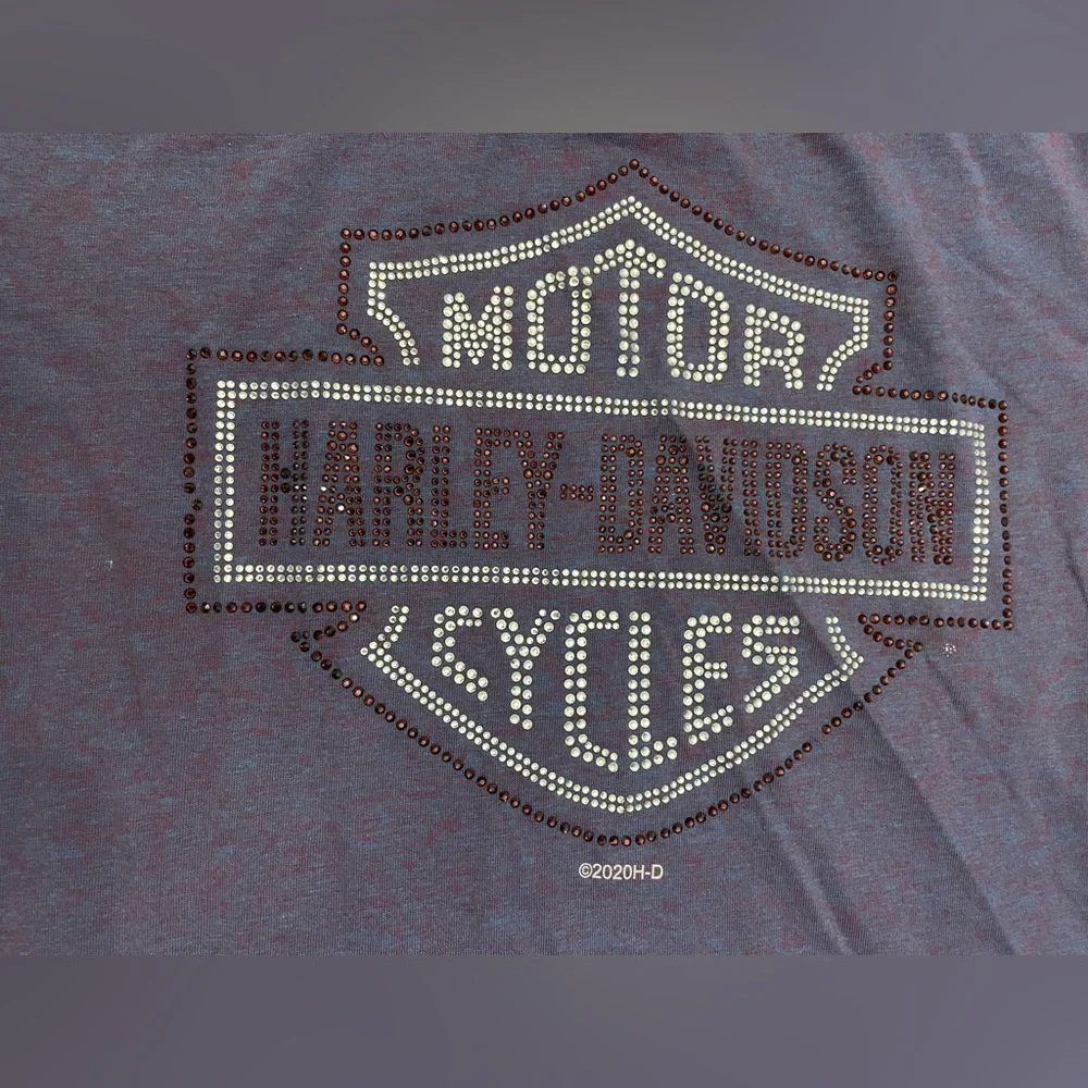 Harley Davidson Rhinestone Detailed T-Short - Picture 4 of 10
